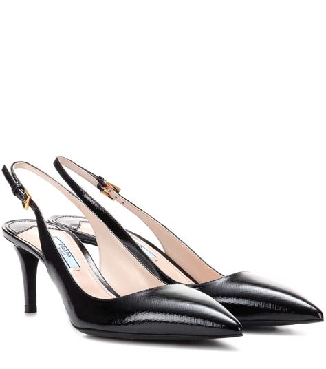 prada pointed toe slingback flat|Prada slingback kitten heels.